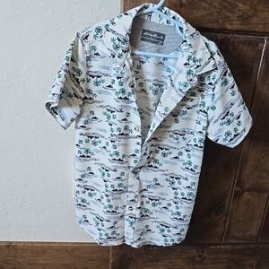 Tropical Print Short Sleeve Shirt